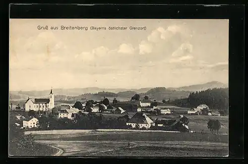 AK Breitenberg / Bayern, Totale mit Kirche