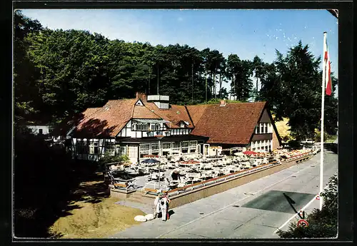 AK Hitzacker (Elbe), Hotel-Restaurant Waldfrieden aus der Vogelschau