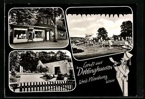 AK Deblinghausen, Drei Ansichten aus dem Ort