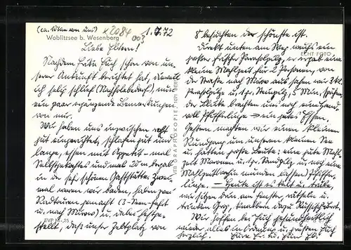 AK Wesenberg, Kanusportzentrum am Woblitzsee in vier Ansichten