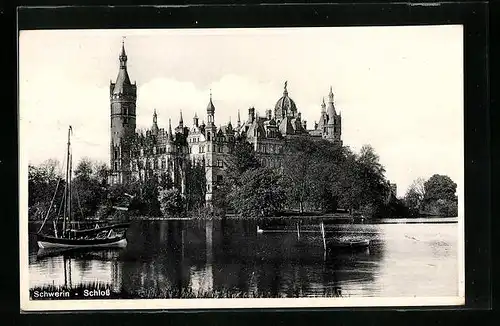 AK Schwerin i. M., Blick zum Schloss