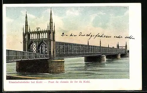 AK Kehl, Eisenbahnbrücke