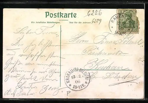 AK Rauenthal i. Rhg., Ortsansicht von einer Anhöhe aus