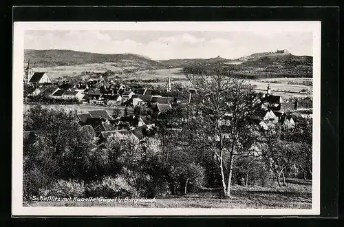 AK Schesslitz, Gesamtansicht mit Kapelle Gügel und Burg Giech