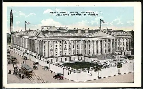AK Washington D. C., United States Treasury, Strassenbahn