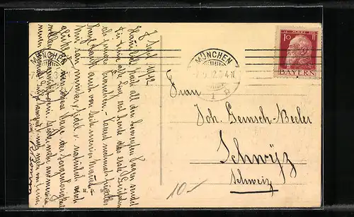 AK München, Strassenbahn am Karlsplatz mit Justizpalast