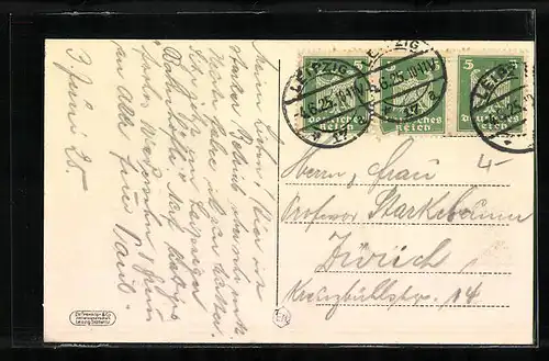 AK Leipzig, Strassenbahn am Reichsgericht