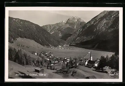 AK Holzgau im Lechtal, Panorama aus der Vogelschau