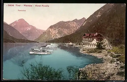 AK Breitenwang, Hotel Forelle am Plansee
