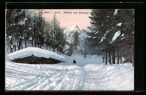 AK Hall, Halltal mit Rosskopf im Schnee