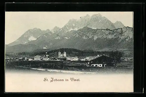 AK St. Johann, Totalansicht aus der Vogelschau