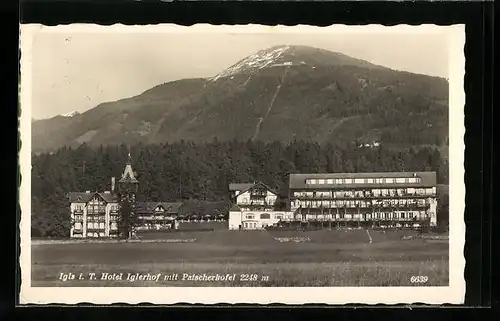 AK Igls, Hotel Iglerhof mit Patscherkofel