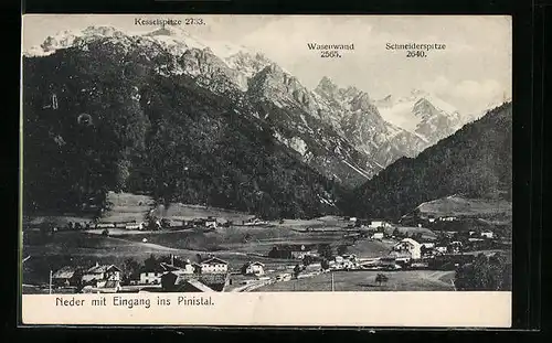 AK Neder, Ortsansicht mit Eingang ins Pinistal
