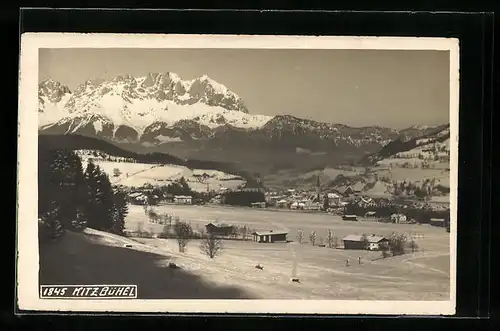 AK Kitzbühel, Totalansicht aus der Vogelschau