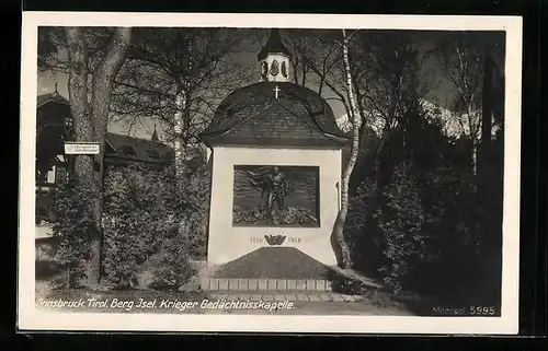 AK Innsbruck, Berg Isel mit Krieger Gedächtniskapelle