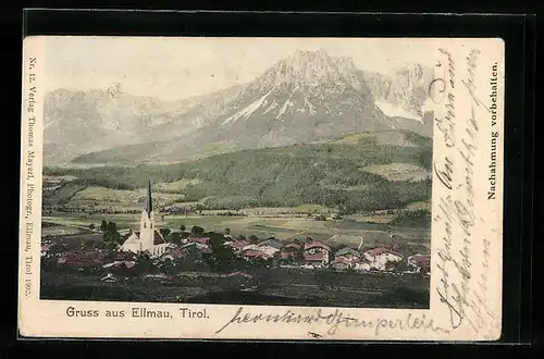 AK Ellmau, Panorama aus der Vogelschau