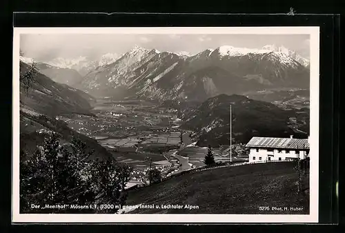 AK Mösern, Menthof gegen Inntal u. Lechtaler Alpen