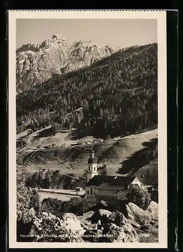 AK Neustift im Stubaital, Gesamtansicht mit Kirchdachspitze