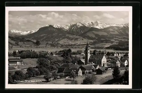AK Blaichach im bayer. Allgäu, Ortsansicht mit Umgebung aus der Vogelschau