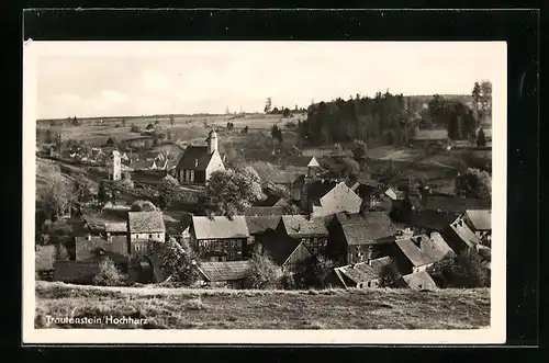 AK Trautenstein /Hochharz, Ortsansicht aus der Vogelschau