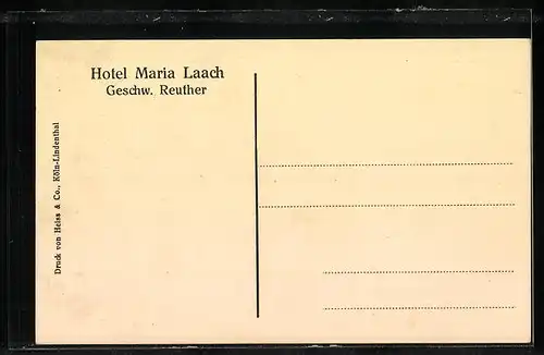 AK Maria Laach, Hotel der Geschw. Reuther