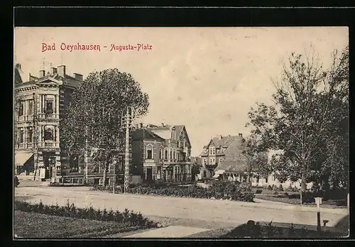 AK Bad Oeynhausen, Augusta-Platz mit Gebäuden