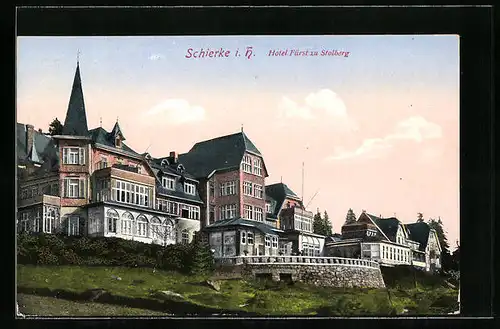 AK Schierke i. H., Hotel Fürst zu Stolberg