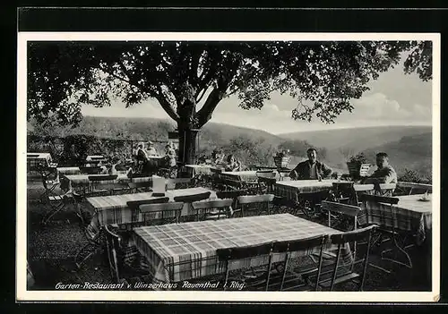 AK Rauenthal i. Rhg., Gartenrestaurant v. Winzerhaus
