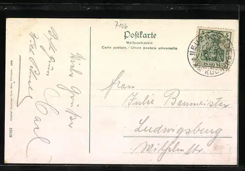 AK Neuenstadt a. d. Linde, 1000 jährige Linde mit Frauenstift