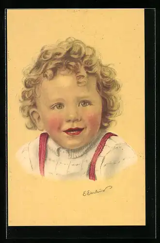 Künstler-AK sign. Evelein: Kind mit blonden Locken
