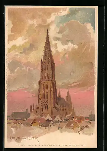 Künstler-AK P. Schmohl: Ulm, Münster