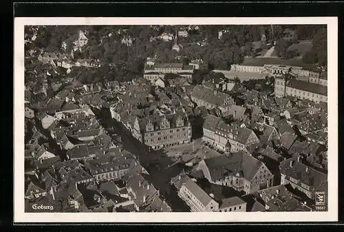 AK Coburg, Totale aus der Luft gesehen