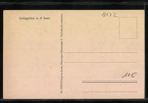 AK Lenggries a. d. Isar, Totalansicht, Luftbild