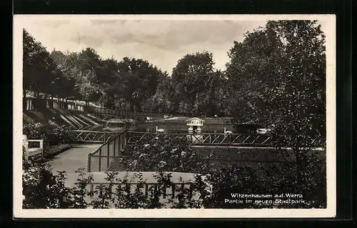 AK Witzenhausen a. d. Werra, Partie im neuen Stadtpark