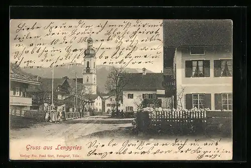 AK Lenggries, Partie an der Kirche