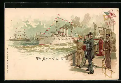 Lithographie The Marine of USA
