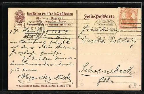 AK Französisches Marineflugzeug (Breguet-Doppeldecker)