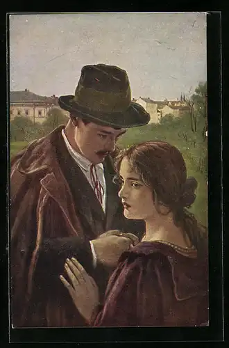 Künstler-AK Carl Zewy: Scheiden tut weh, Herr mit einer Dame