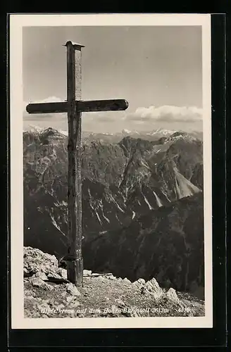 AK Gipfelkreuz auf dem Hohen Burgstall