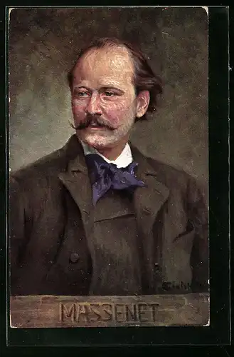 AK Portrait von Massenet, Komponist