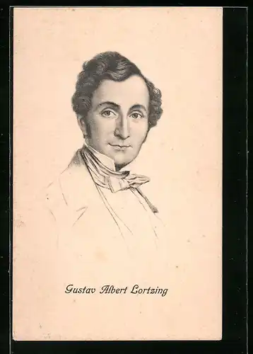 AK Gustav Albert Lortzing, Komponist, 1801-1851