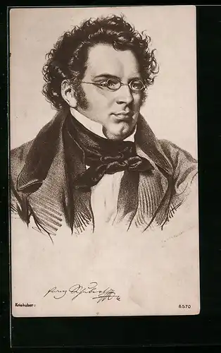 AK Portrait von Franz Schubert, Komponist