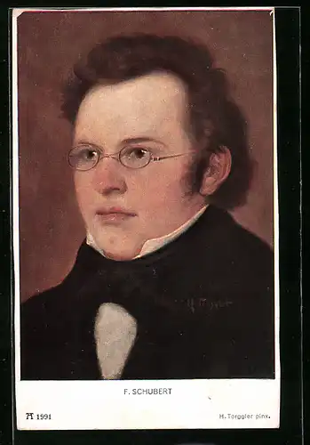 AK Portrait von Franz Schubert, Komponist