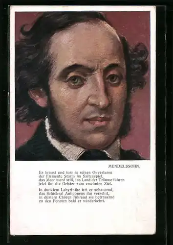 AK Portrait von Mendelssohn, Komponist