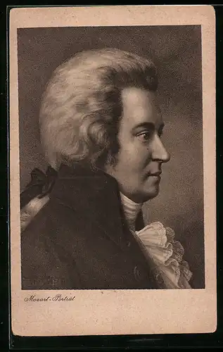 AK Portrait von Wolfgang Amadeus Mozart, Musiker