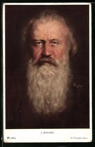 AK Portrait von Johannes Brahms, Komponist