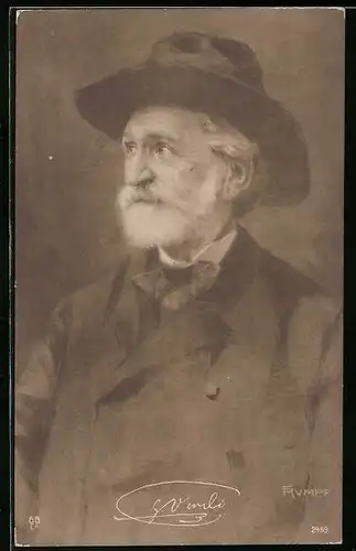 AK Portrait von Giuseppe Verdi, Komponist
