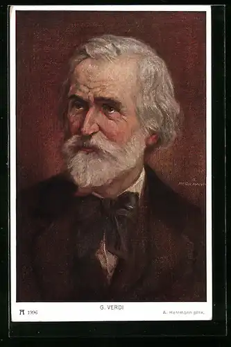 AK Portrait von Giuseppe Verdi, Komponist
