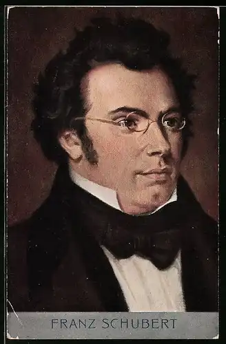 AK Portrait von Franz Schubert, Komponist