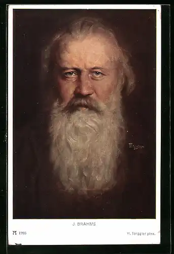 AK Portrait von Johannes Brahms, Komponist